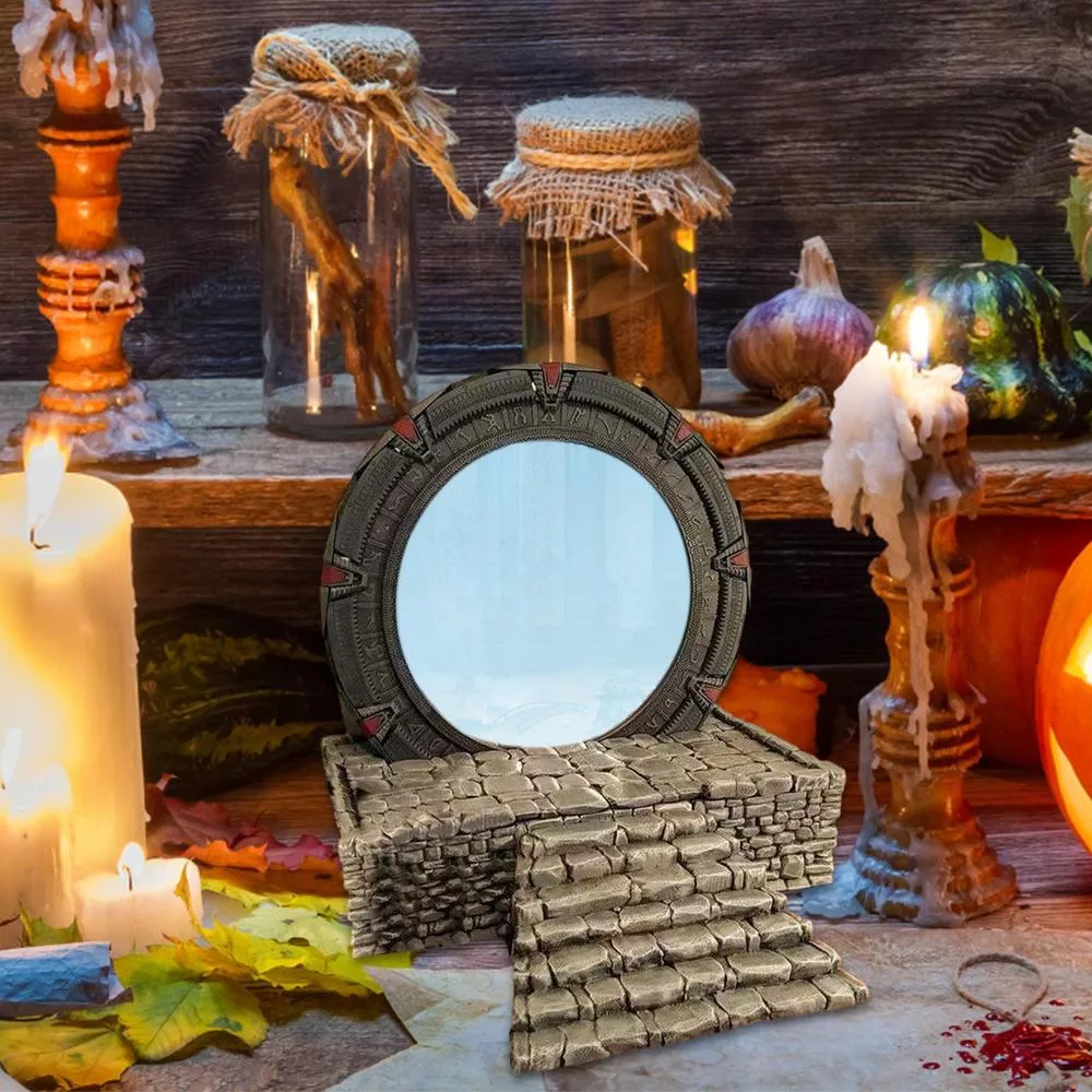 Unique Star Gate Book Stand Light Mirror Fantastic Atlantis Universe Cosplay Prop Anime AtlantisCollectable Sculpture Model Gift