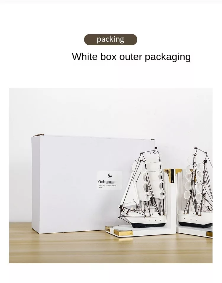 Nordic Style Solid Color Bookstand Bookend Creative Handmade Books By The Office Desktop Sailing Model To Decorate The Bookshelf