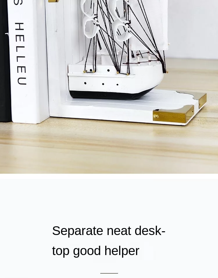 Nordic Style Solid Color Bookstand Bookend Creative Handmade Books By The Office Desktop Sailing Model To Decorate The Bookshelf