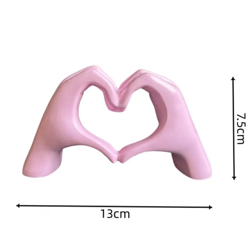 Minimalism Heart Gesture Sculpture Resin Abstract Hand Love Statue Figurine Home Living Room Desktop Decoration Accessories - Image 6