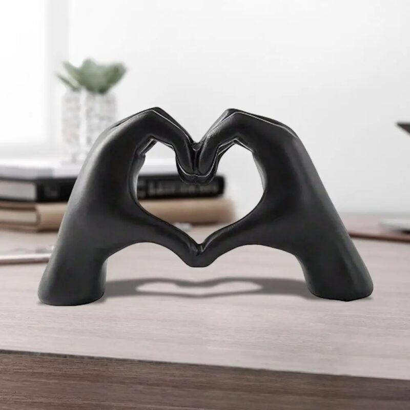 Minimalism Heart Gesture Sculpture Resin Abstract Hand Love Statue Figurine Home Living Room Desktop Decoration Accessories - Image 4