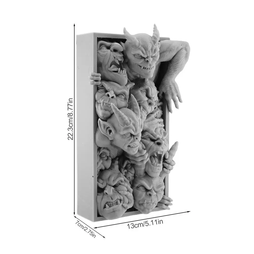 Demon Book Stopper Decorations Resin Devil Figurine Horror Resin Gothic Statue Shelf Decoration For School Home Offices