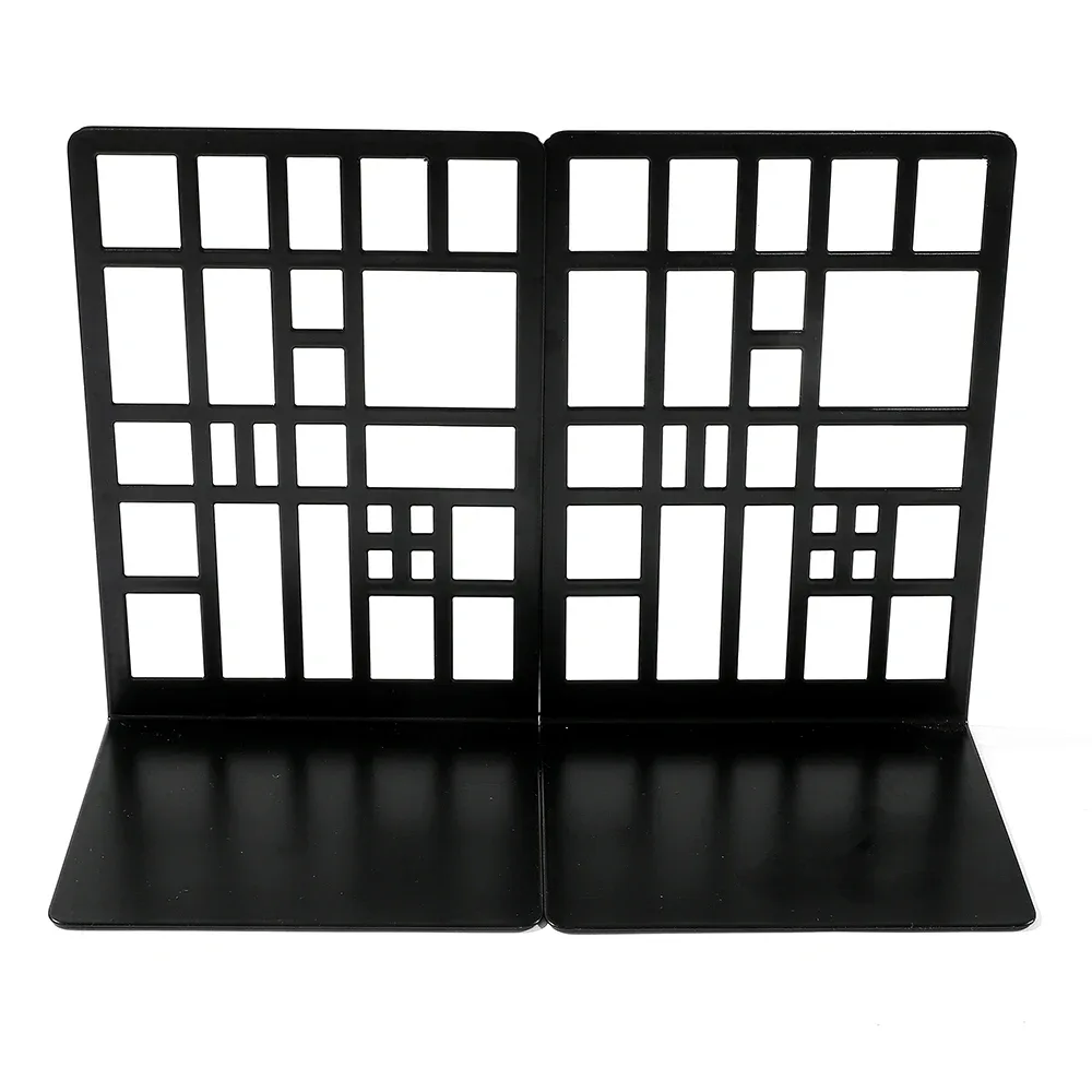 2pcs Bookcase Railing Book End Bookcase End Heavy Duty Book End Storage Bookcase Home Book End Book Holder Iron Bookcase