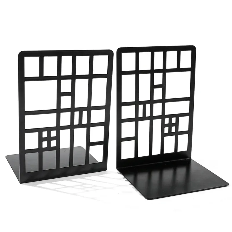 2pcs Bookcase Railing Book End Bookcase End Heavy Duty Book End Storage Bookcase Home Book End Book Holder Iron Bookcase - Image 5