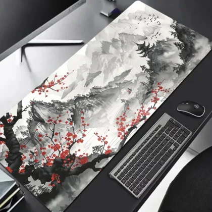 Sakura Scenery – Αντιολισθητικό Mouse Pad Γραφείου για Gaming & Εργασία με Ανθεκτική Ραφή
