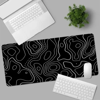 Μεγάλο Ασπρόμαυρο Mouse Pad – Αντιολισθητικό & Άνετο