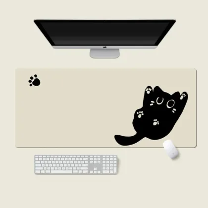 Cute Black Cat Mouse Pad