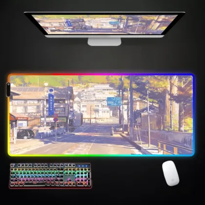RGB Gaming Mouse Pad – Τοπίο & Ηλιοβασίλεμα
