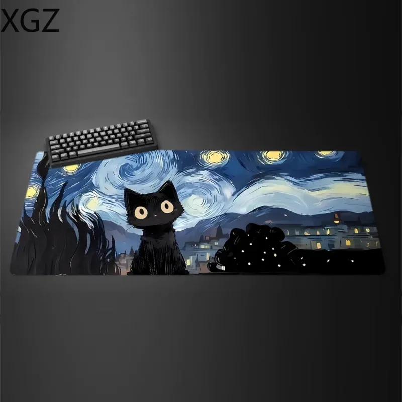 Starry Night Cat MousePad