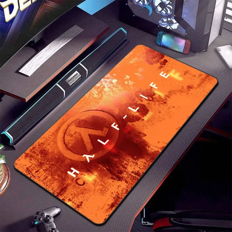 Half Life Large Mouse Pad Gamer Gaming Mousepad PC XL Office Computer Mouse Mat Silicone Keyboard Mats Desk Pads Laptop Mausepad - Image 4