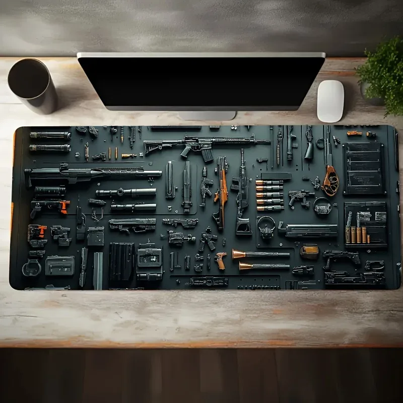 Gun parts assembly Large Mouse Pad XXL Desk Mat Non-Slip Rubber Base Gaming Keyboard and Mouse Stitched Edges for Home and game Gun parts assembly Large Mouse Pad XXL Desk Mat Non-Slip Rubber Base Gaming Keyboard and Mouse Stitched Edges for Home and game