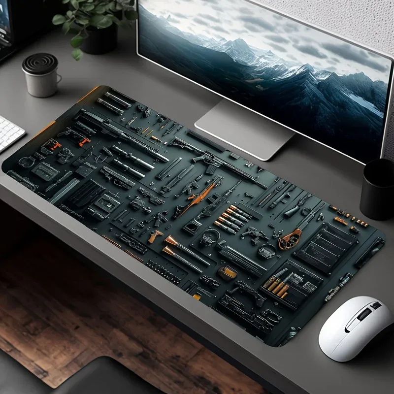Gun parts assembly Large Mouse Pad XXL Desk Mat Non-Slip Rubber Base Gaming Keyboard and Mouse Stitched Edges for Home and game Gun parts assembly Large Mouse Pad XXL Desk Mat Non-Slip Rubber Base Gaming Keyboard and Mouse Stitched Edges for Home and game
