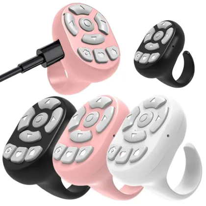 Bluetooth Compatible Mobile Phone Mini Remote Control for Selfies E-Book Page Turner and Video Capture