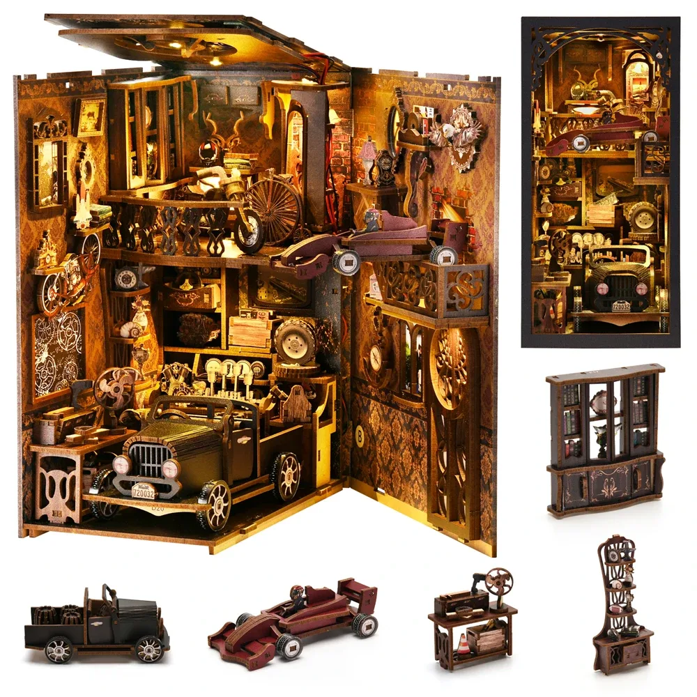 Ξύλινο Παζλ Book Nook Kit Classic Car 6 Ξύλινο Παζλ Book Nook Kit Classic Car - Image 6