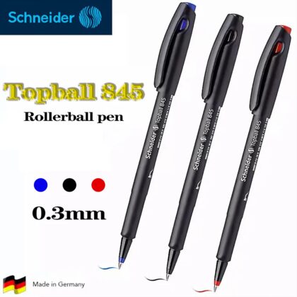 Schneider Topball 845 Rollerball Pen - Μαύρο, Μπλε & Κόκκινο (0.3mm)