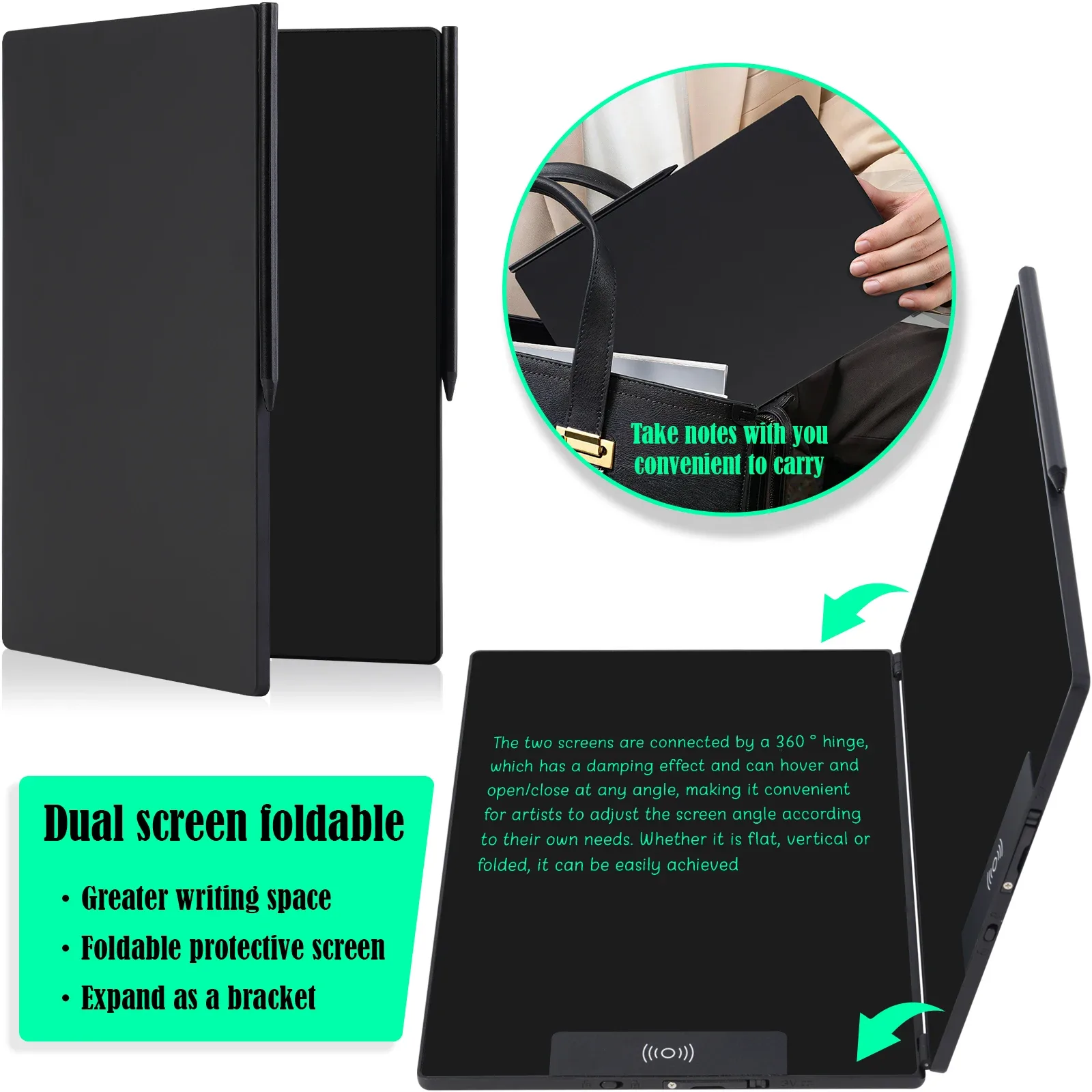Αναδιπλούμενο LCD Writing Tablet 14.3" - Ψηφιακό Σημειωματάριο Διπλής Οθόνης 6 Αναδιπλούμενο LCD Writing Tablet 14.3" - Ψηφιακό Σημειωματάριο Διπλής Οθόνης - Image 6